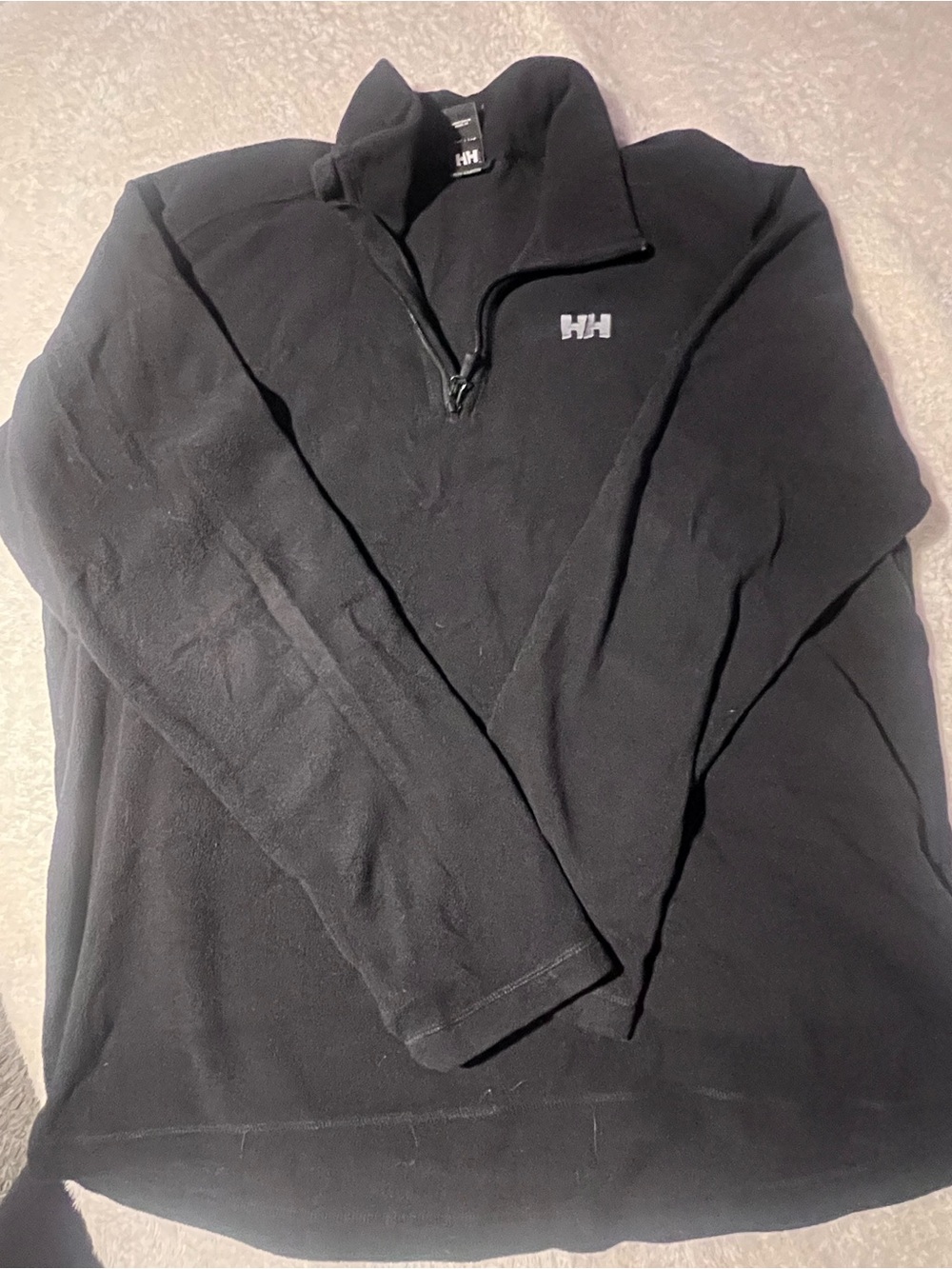 Helly Hansen Men's Black Quarter-Zip Fleece Pullover